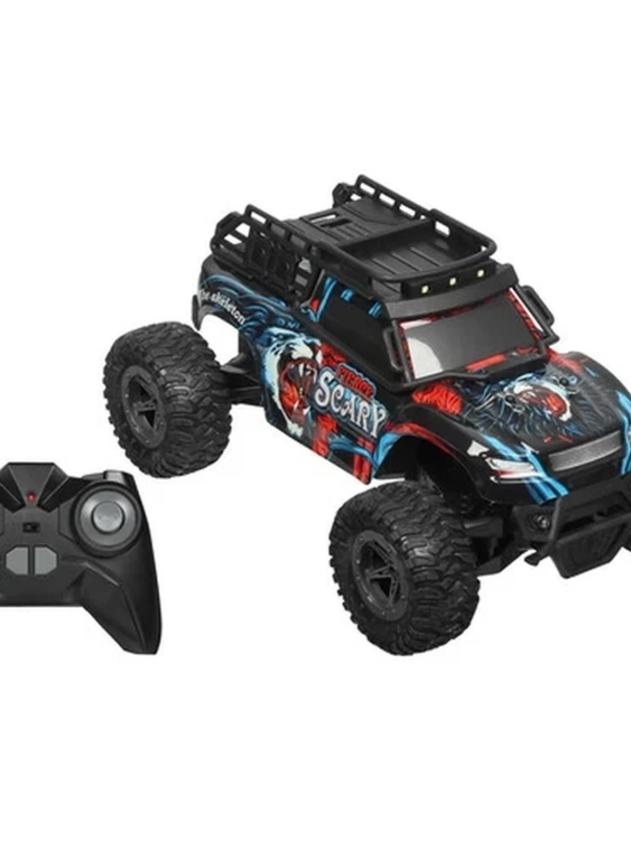 Радиоуправляемая машина Aceline Cross-Country Vehicle [масштаб 1:16, 2WD, 500 мАч, до 30 минут, подсветка, черный/синий]