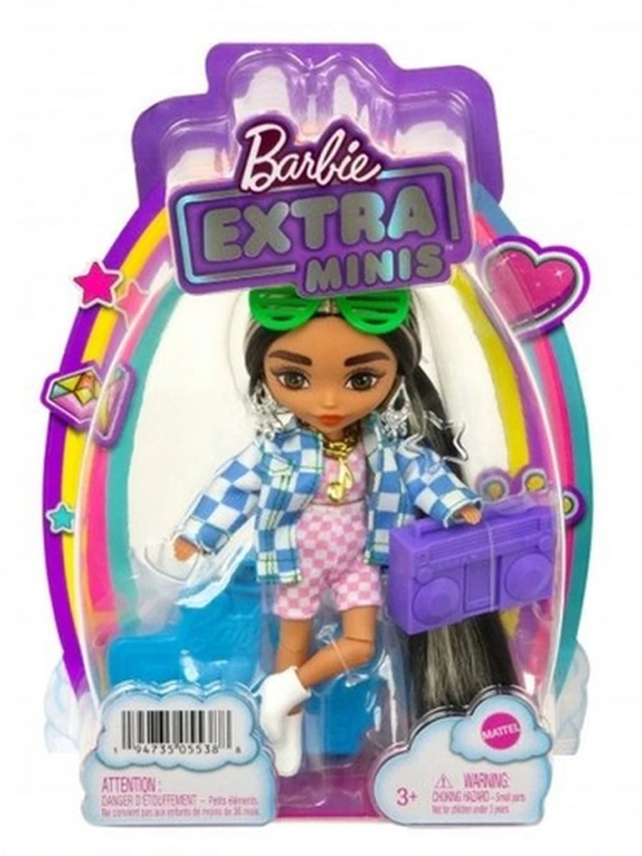 Кукла Barbie & Ken  Extra minis в клетчатом жакете оверсайз HGP64