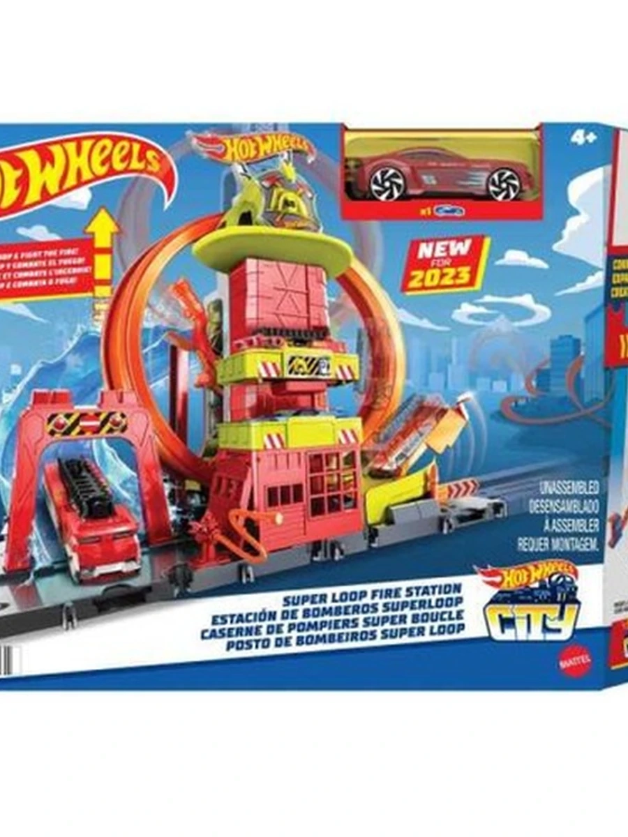 Набор игровой HKX410 Hot Wheels городская пожарная станция