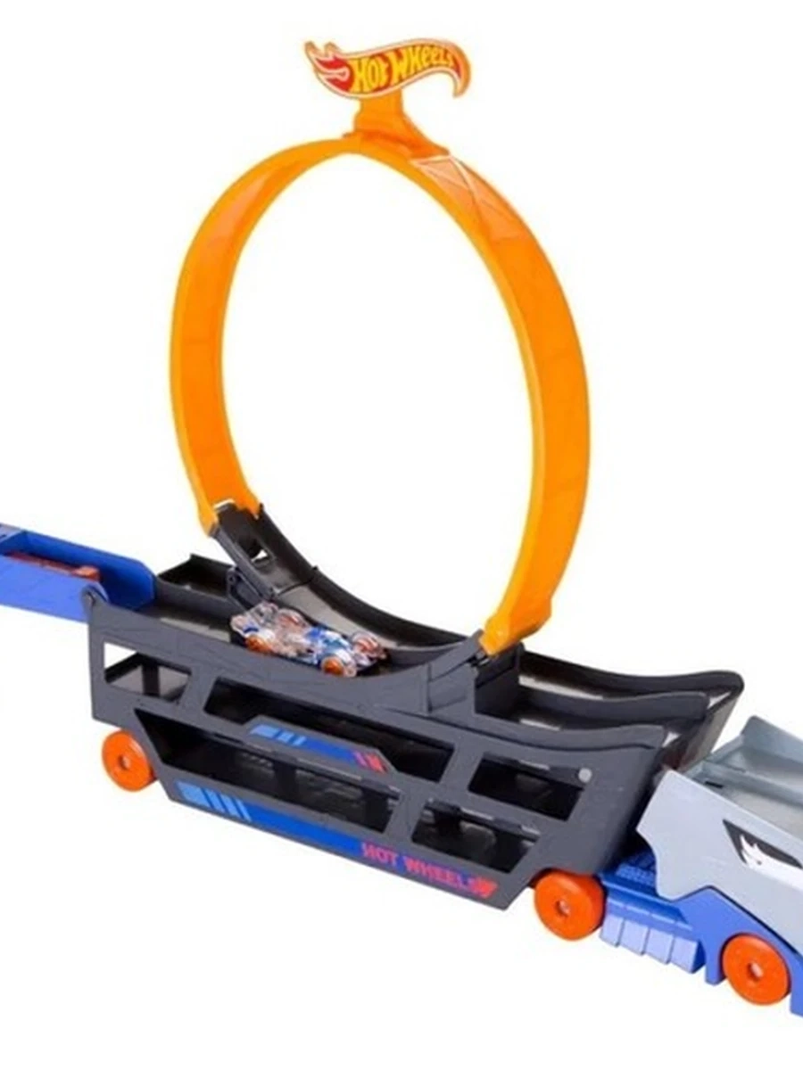 Игровой трек грузовик Hot Wheels Мертвая петля с хранилищем для машинок GCK38