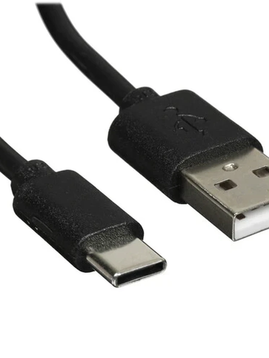 Кабель USB-C - USB 2.0 Aceline ( 1м, 2,1А, круглый, PVC оболочка, PVC коннектора, черный)[FDC2A0PP10RBHC]