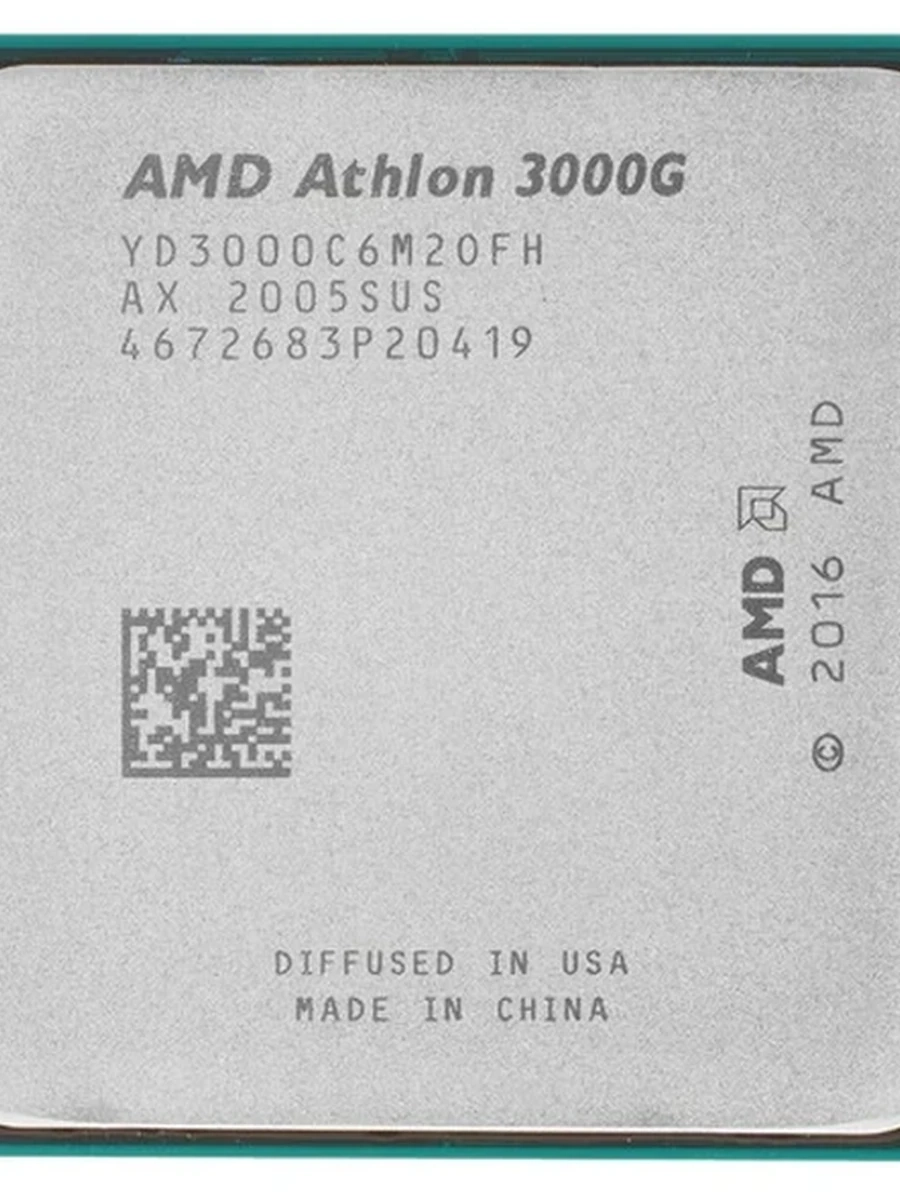 Процессор AMD Athlon 3000G 3.5GHz, 2C/4T, 4Mb L3, DDR4-2667, GPU Radeon Vega 3, TDP-35W, AM4, OEM [YD3000C6M2OFH] EU/CN