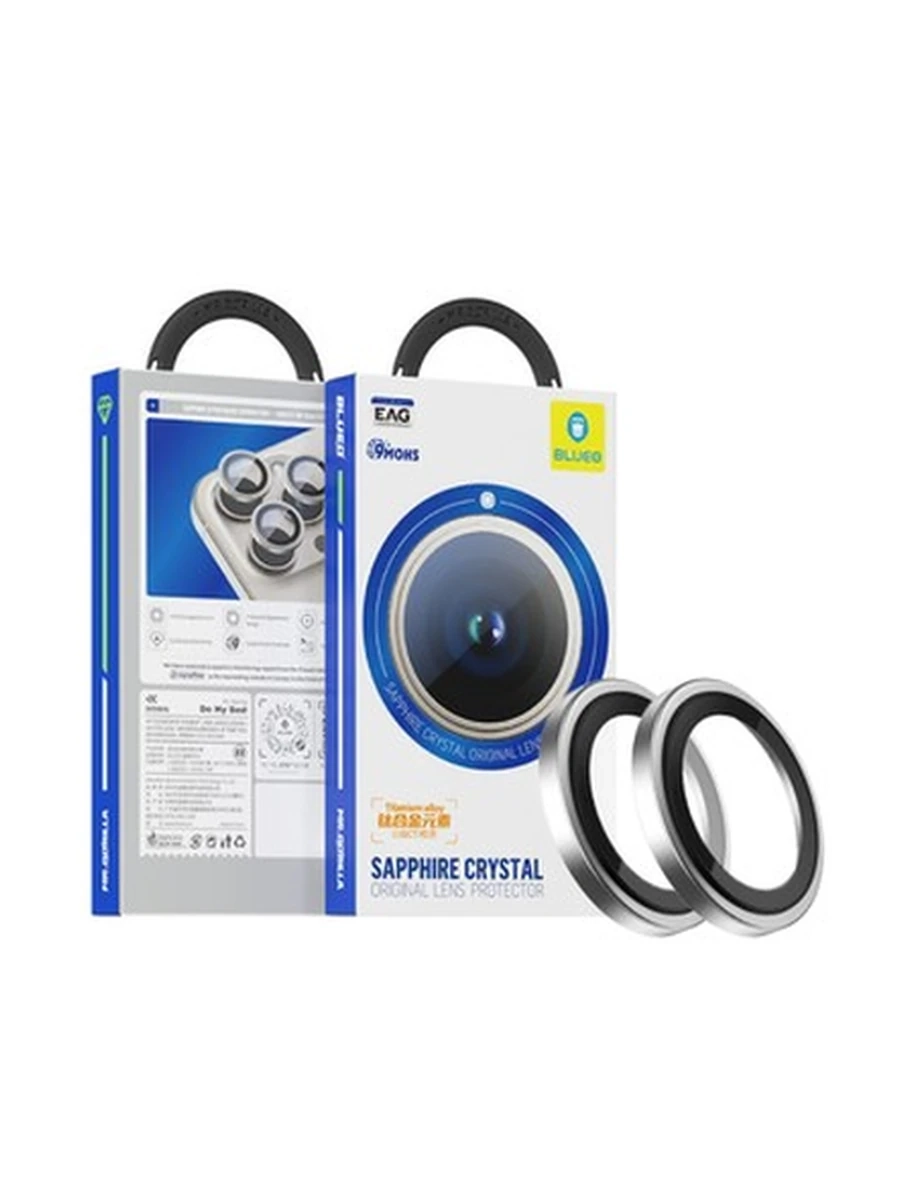 Защитные стёкла На Камеру BLUEO Sapphire crystal Iphone 17Pro/17Pro Max (Silver )