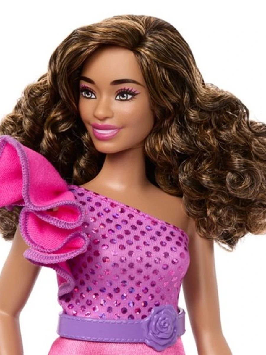 Кукла Barbie Модница в розовое платье HRH22