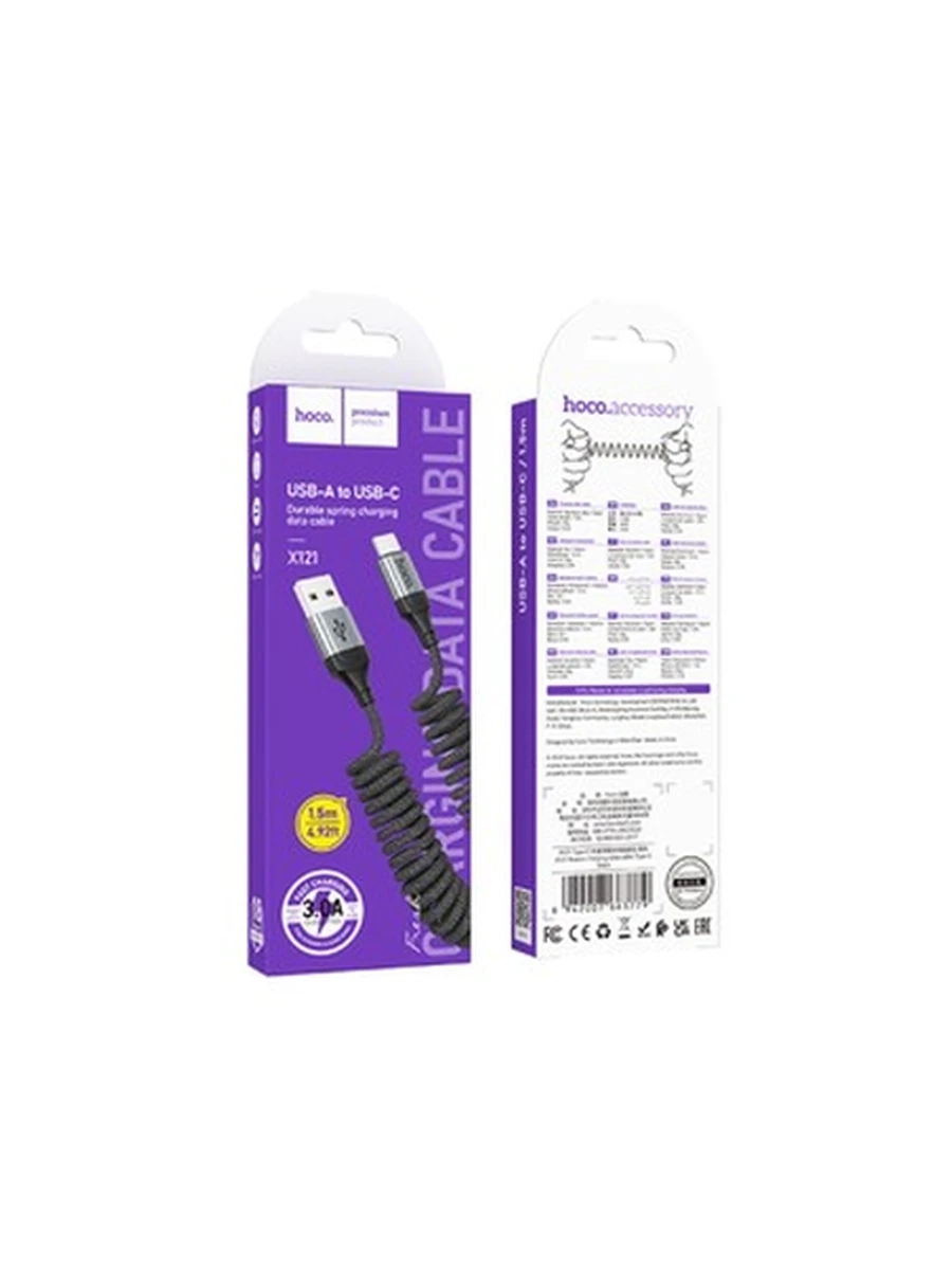 USB Кабель HOCO X121 Nuevo charging data cable Type-C black