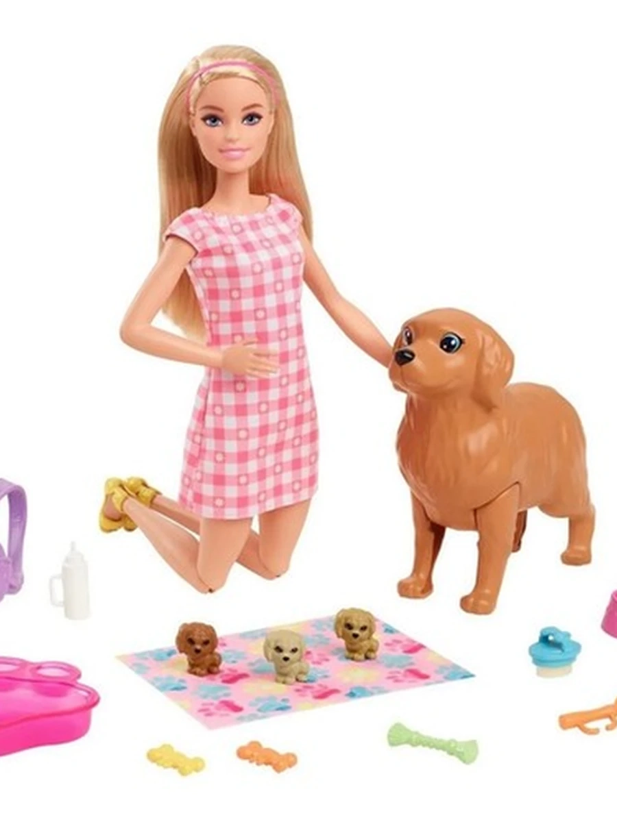 Игровой набор Новорожденные щенки Barbie HCK75