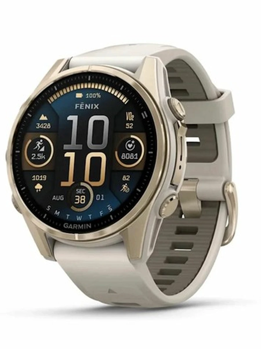 Fenix 8 43 amoled sapphire Titan gold gold band