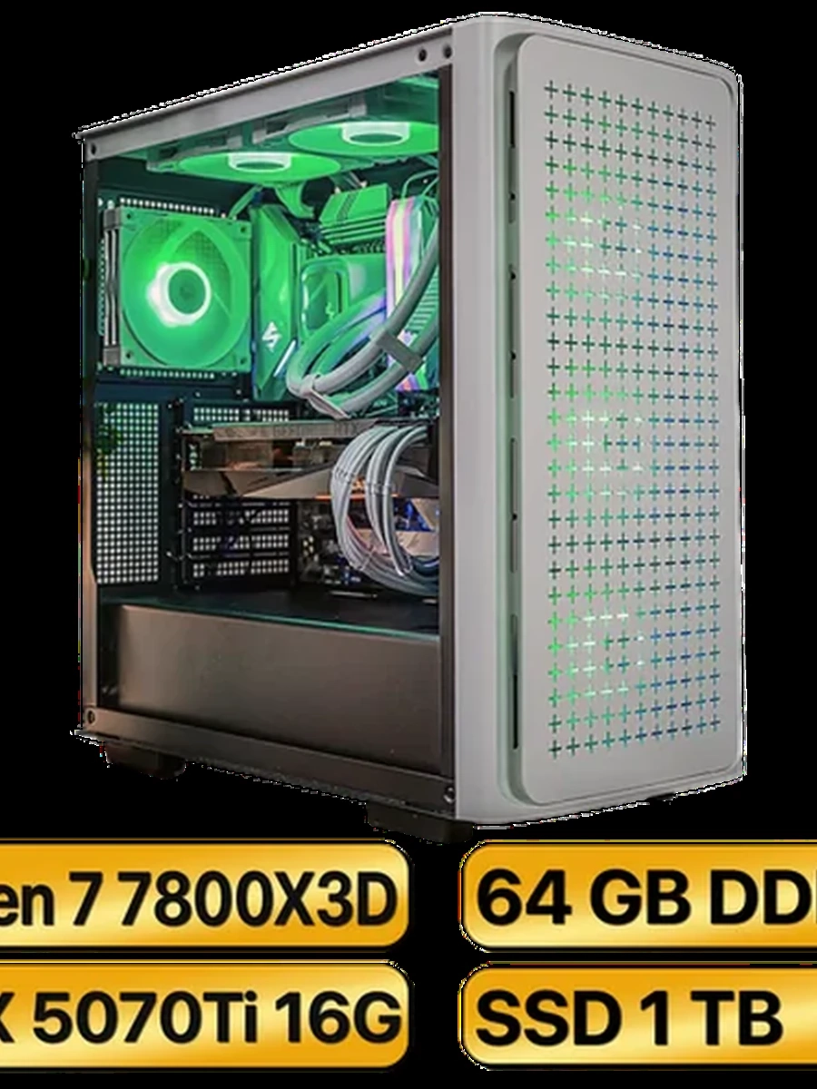 Игровой Компьютер RYZEN 7 7800X3D + RTX5070Ti  (16GB) GDDR7