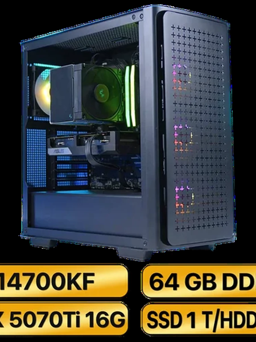 Игровой Компьютер   i7-14700KF + RTX5070Ti  (16GB) GDDR7