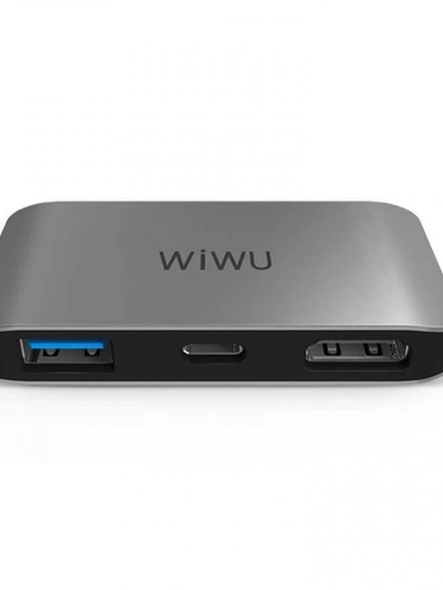 Хаб wiwu alpha c2h 3в1 type-c to hdmi