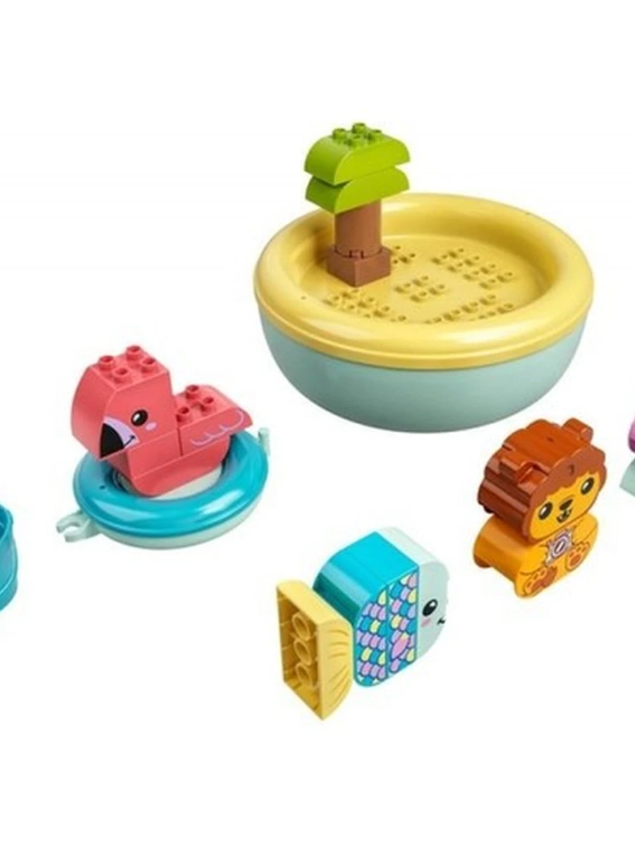 Конструктор Lego Duplo 10966 My First Приключения в ванной: плавучий остров для зверей