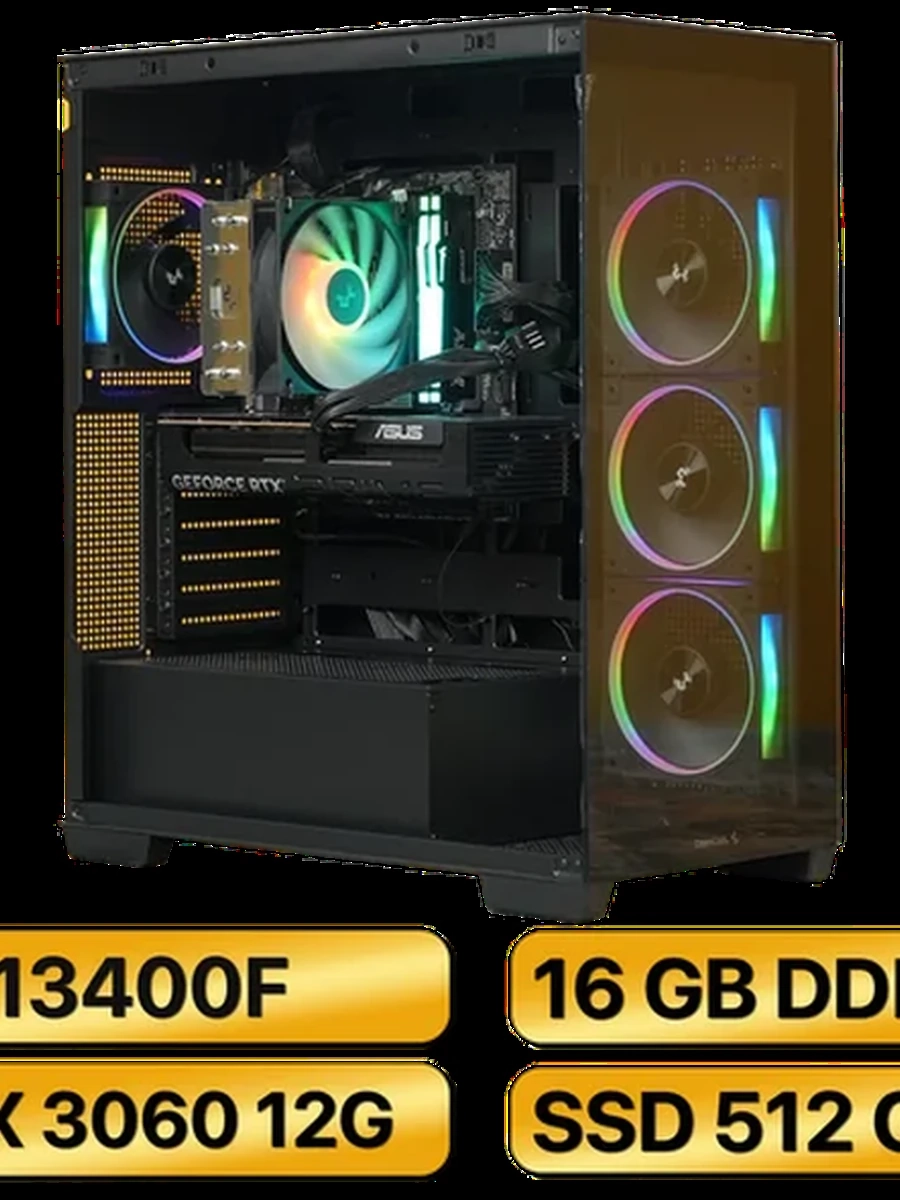Игровой Компьютер i5-13400F + RTX3060  12GB GDDR6