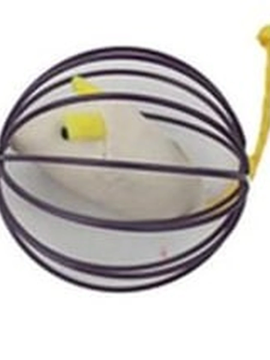 Игрушка Мышь с Кошачья мята в клетке 5см /PET-WJ1247/ (ЭлЧин)