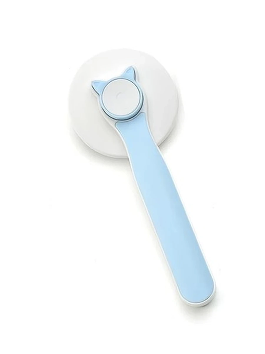 Пуходерка Игольная расческа в виде кошачьей головы синий 18*7.5*4 /PET-XH-044/ (ЭлЧин)