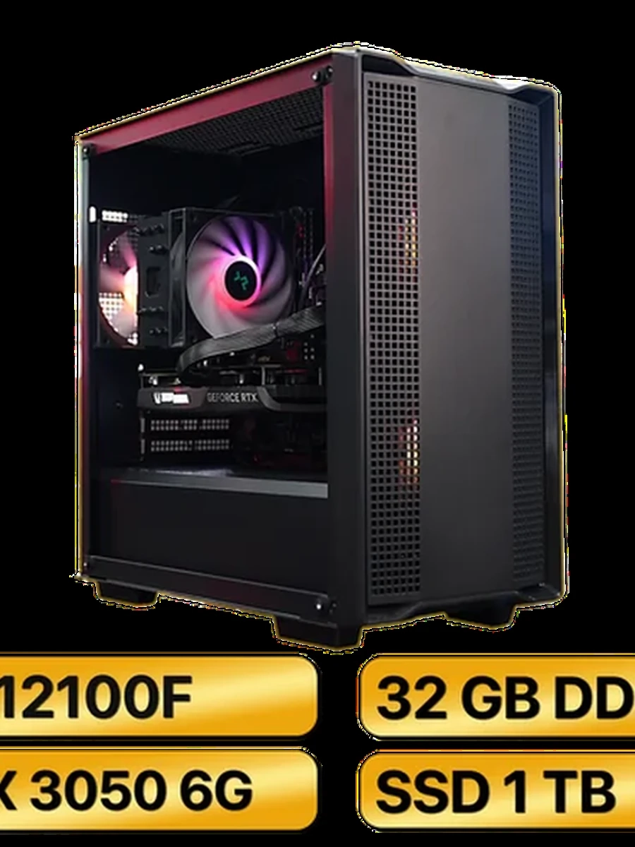 Игровой Компьютер i3-12100F +  RTX RTX 3050 6GB