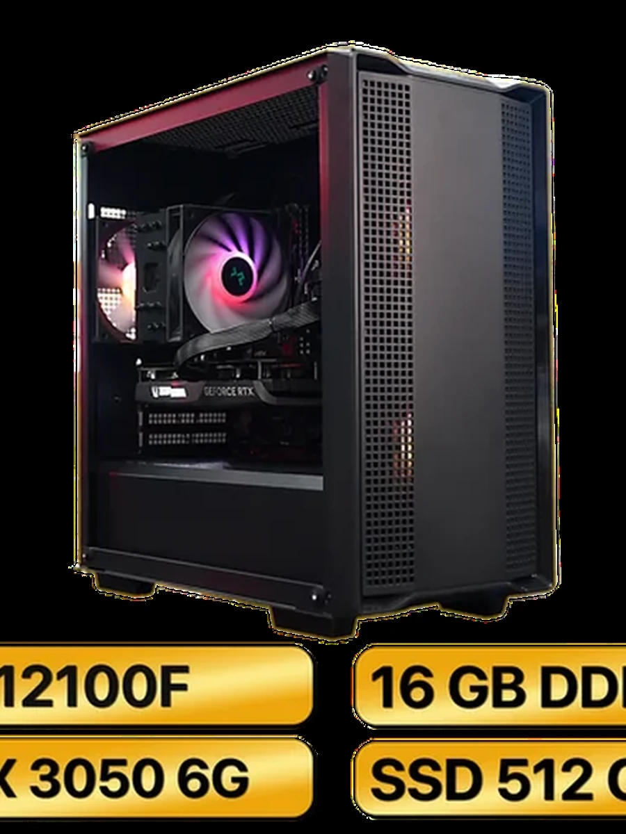 Игровой Компьютер i3-12100F +  RTX RTX 3050 6GB