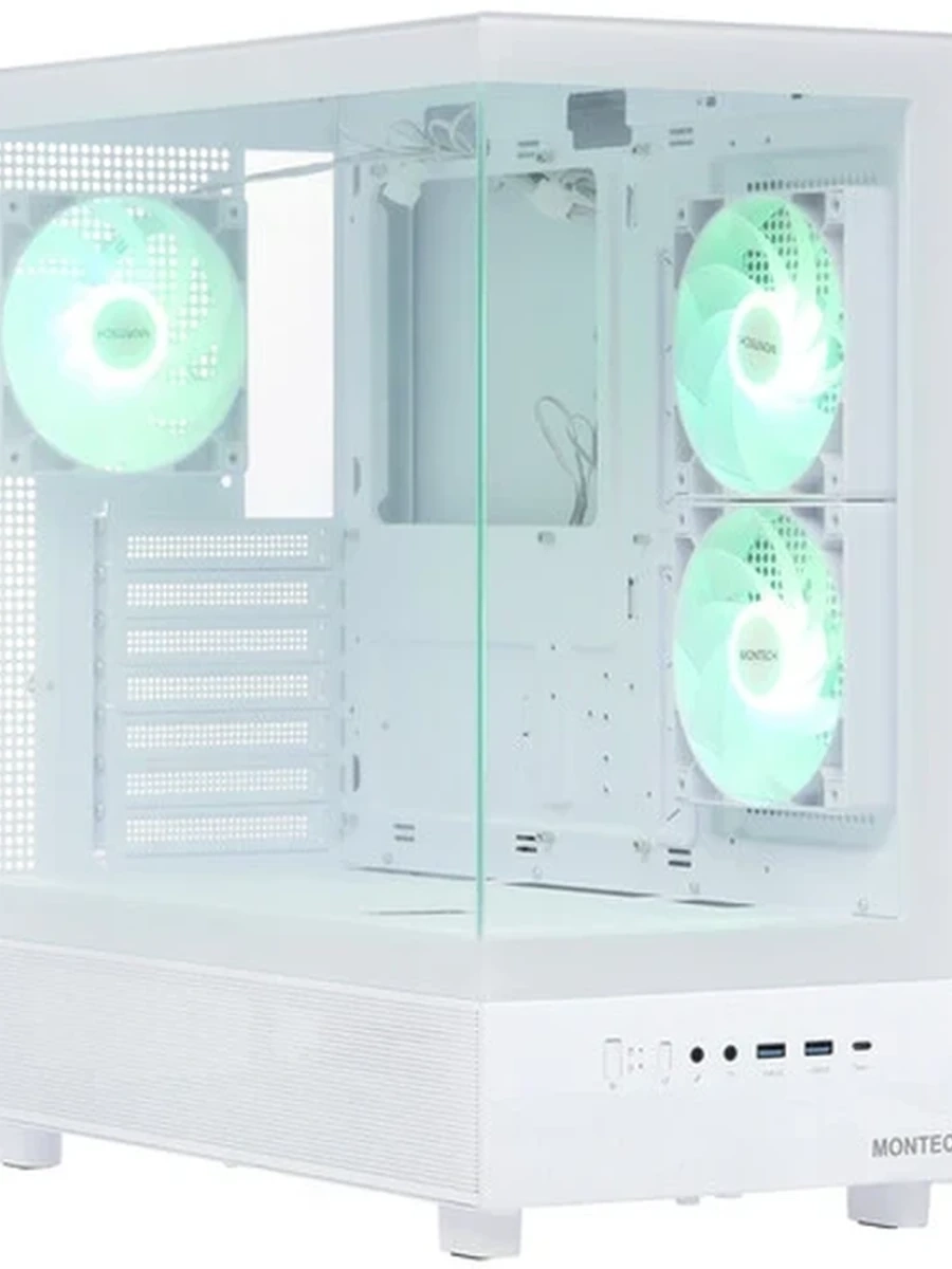 Корпус Montech XR (W), Midtower, White, USB 3.0, USB Type-C, 3x120mm ARGB fan, без БП