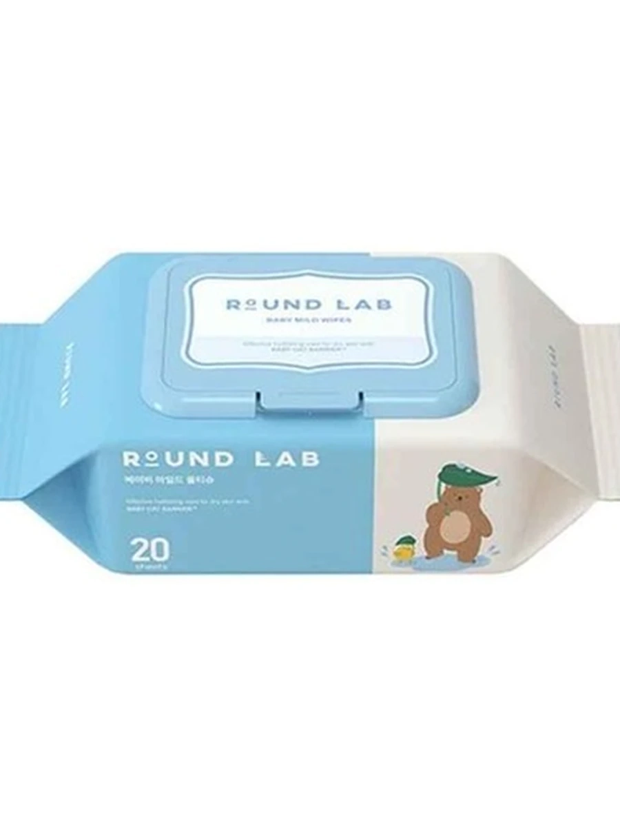Round lab baby mild wipes 20шт