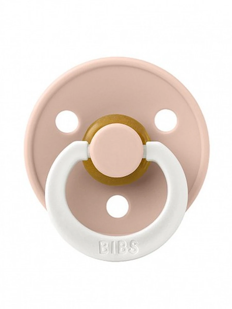 100256 Пустышка латексная BIBS Colour Glow - Blush, 0+ мес