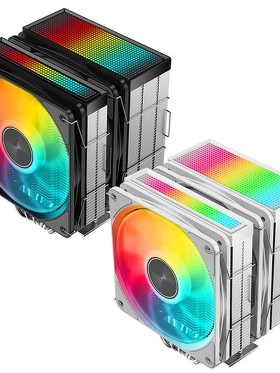 Кулер для процессора JIUSHARK JF500 WH ARGB  [основание — медь, 1850 об/мин, 29.5 дБ, 4 pin, 265 Вт]