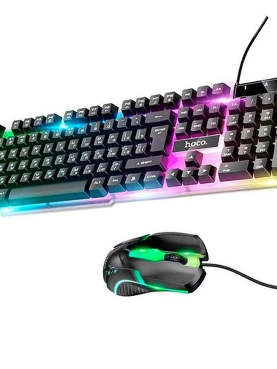 Комплект игровой клавиатуры и мыши GM18 от hoco с подсветкой