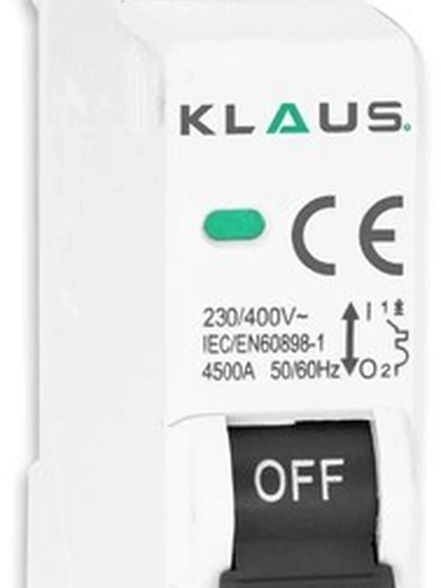 Выключатель автоматический klaus c 40a-1p, 4.5ka ke40140