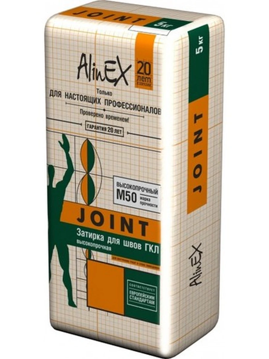 Затирка Alinex джойнт д/швов гипсокартона 5кг