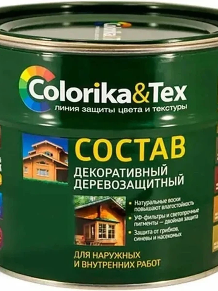 Состав деревозащитный Colorika&tex декорат иней ws12 2,7л