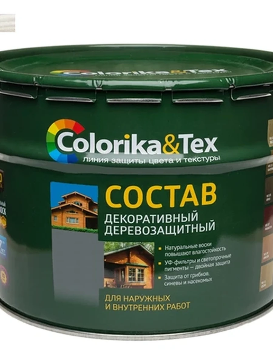 Состав деревозащитный Colorika&tex декорат орегон ws09 0,8л