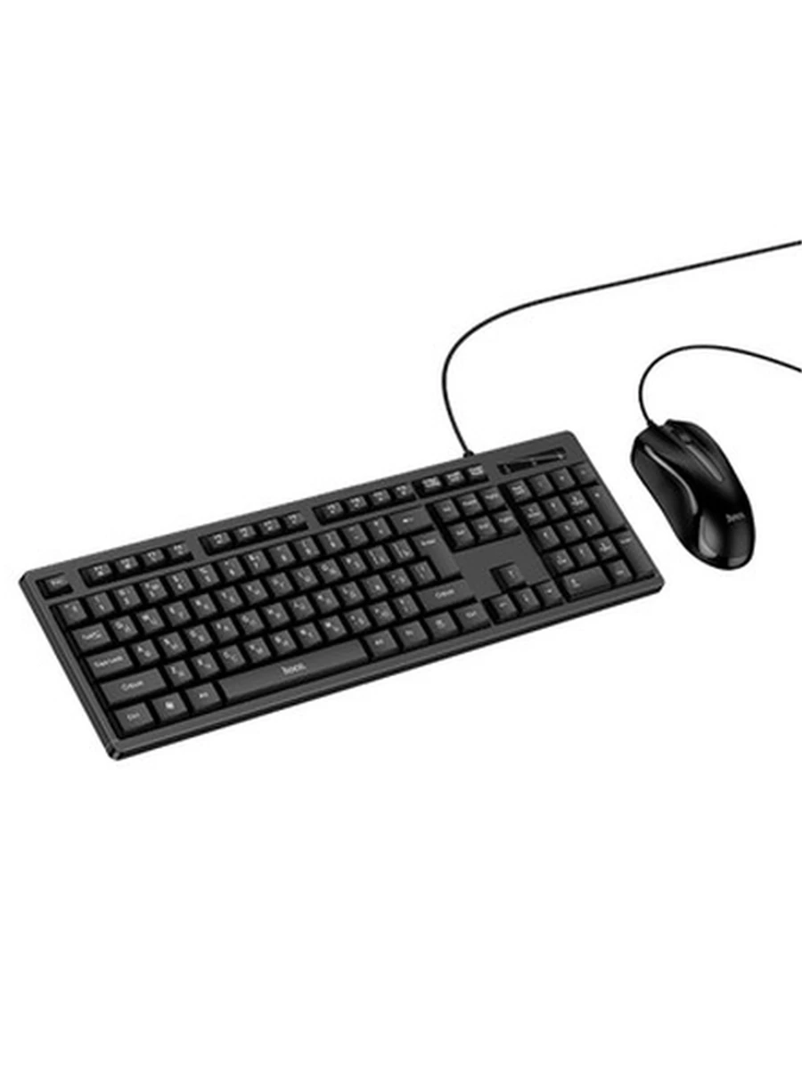 Клавиатура HOCO DI91 Wired keyboard and mouse set(russian version) (Black)