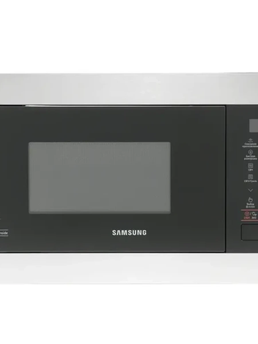 Встраиваемая микроволновая печь Samsung MG22M8074AT/BW, 22 л, серебристо-чёрная