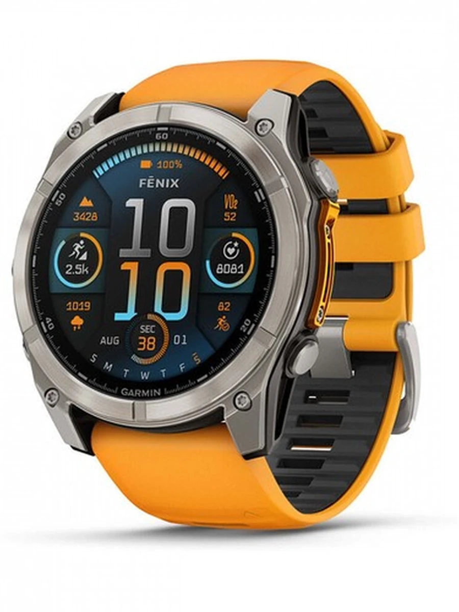 Fenix 8 51 amoled sapphire Titan Orange band