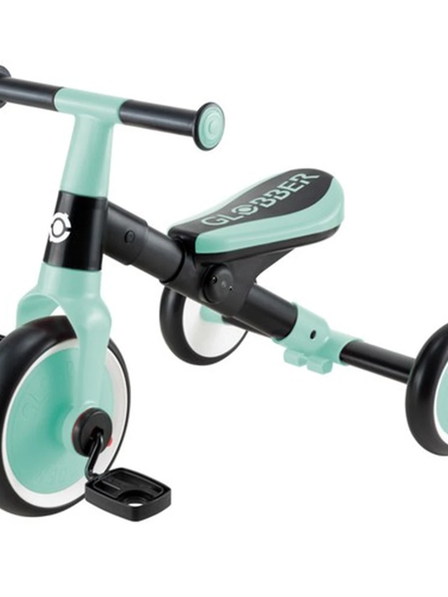 Детский трехколесный велосипед-беговел 2 в 1 Globber Learning Trike - цвет Mint