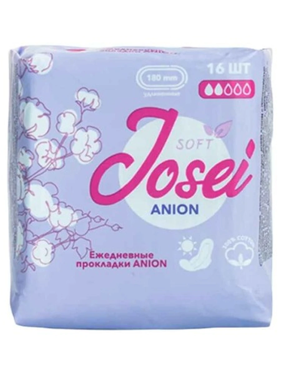 Прокладки Josei ежедневные Anion 2 капли  16шт ПРК037