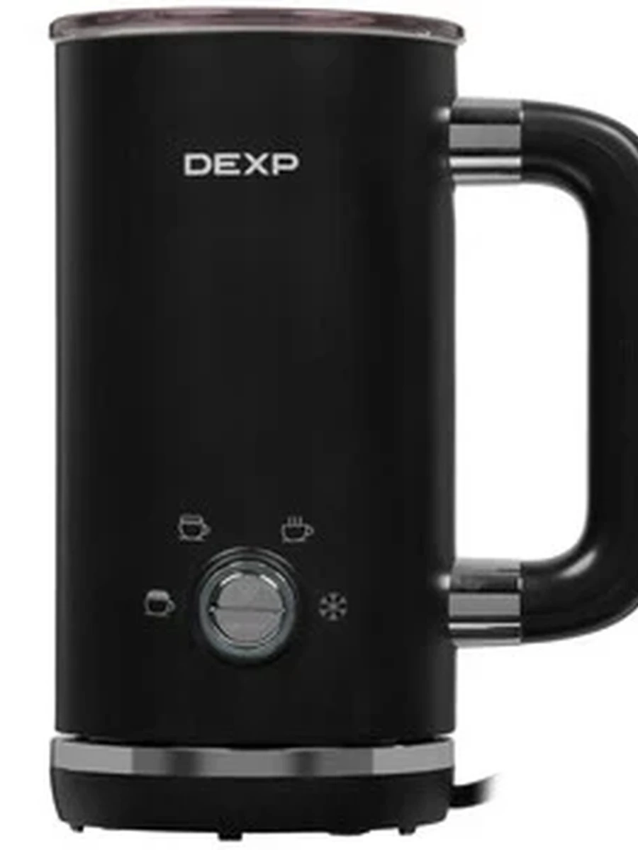Вспениватель молока DEXP  DMF-300  [кувшин, мощность 500 Вт, общая емкость 300 мл, 4 режима, черный]
