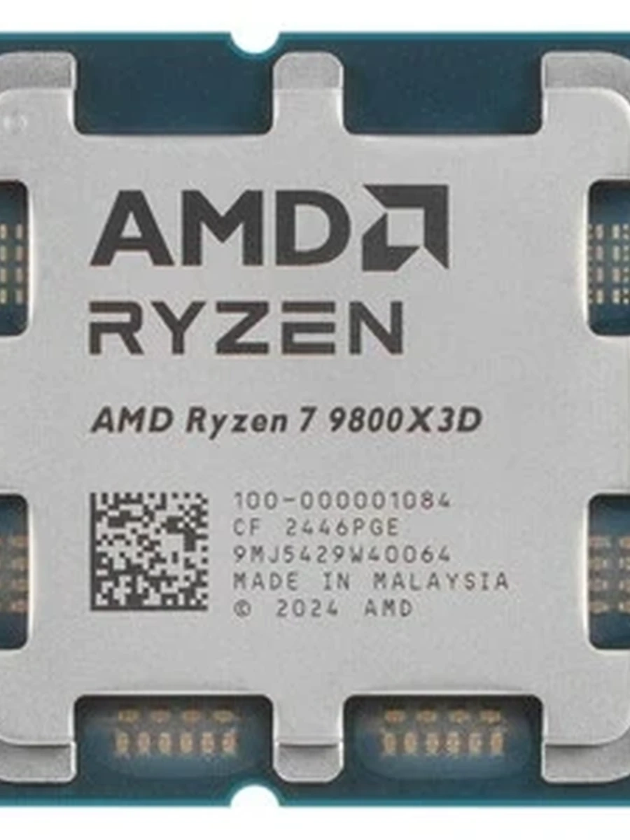Процессор AMD Ryzen 7 9800X3D 4,7/5,2GHz, 8C/16T, 96Mb L3, DDR5-5600, GPU Radeon Graphics, TDP-120W, AM5, OEM [100-000001084]