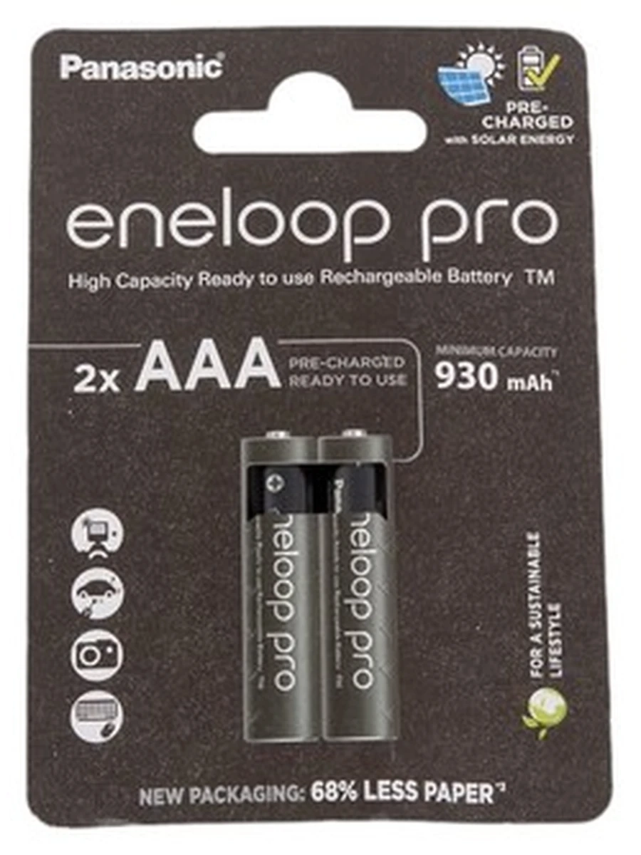 Аккумулятор Panasonic Ni-MH Battery BK-4HCDE/2BE 930mAh AAA R03 BL2