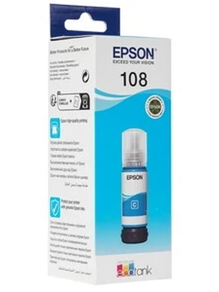 Чернила Epson 108 (C13T09C24A) для L8050/L18050/L18050/L8050 Cyan  (Ориг.)