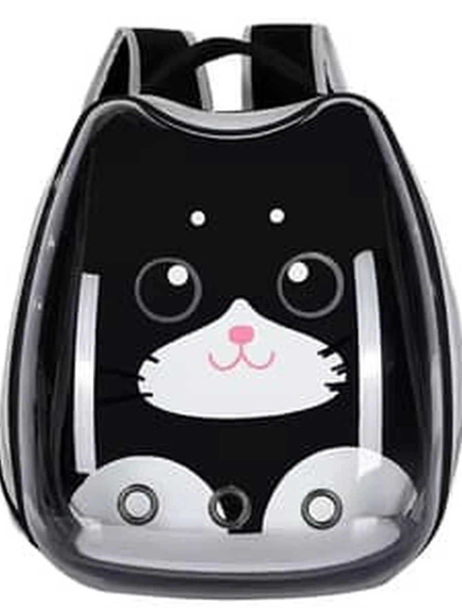 Рюкзак-переноска LOFFEPET Прозрачнаяс изображением кошек черный 32*25*40 /PET-XB-N064/ (ЭлЧин)