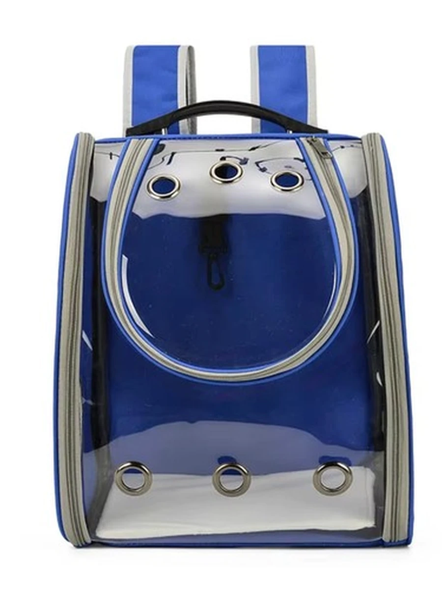 Рюкзак-переноска LOFFEPET Прозрачный портативный синий 33*21*39 /XB-N154/ (ЭлЧин)
