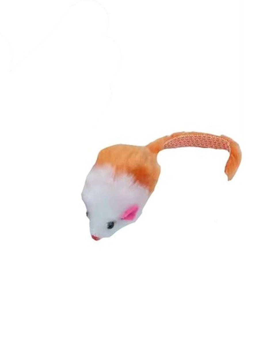 Игрушка Мышь Цветная с хвостом 11cm /PET-MWJ-04/ (ЭлЧин)