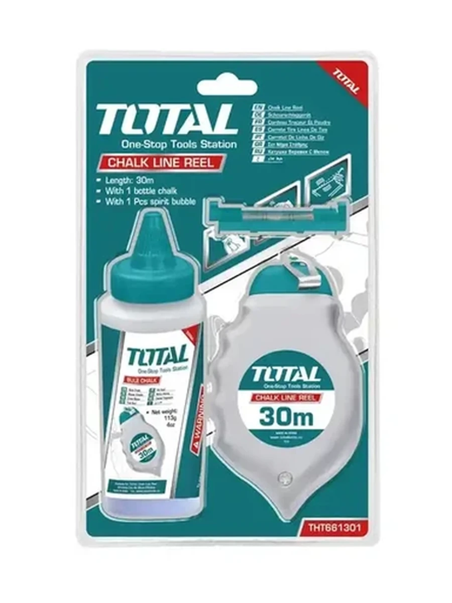 Нить разметочная Total chalk line reel 30м tht661301