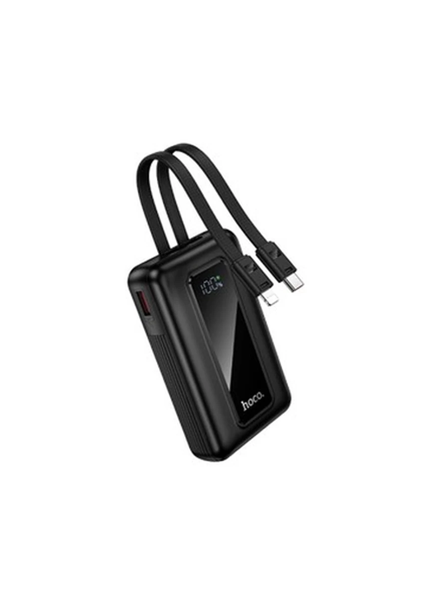 Power Bank HOCO J162 Full power 22.5W+PD20W fully compatible power bank with two cables(10000mAblack