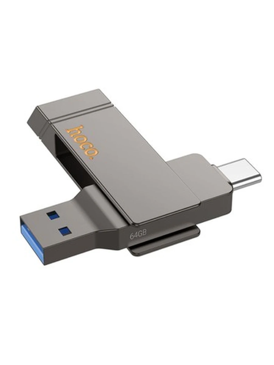 Флеш Карты USB HOCO UD15 Clever USB3.2 Type-C flash drive(64GB) metal gray