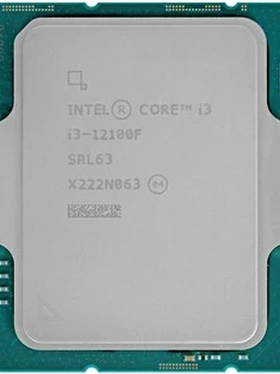 Процессор Intel Core i3-12100F 3.3/4.3GHz, 4C(4P+0E)/8T, 12Mb L3, DDR4-3200, DDR5-4800, TDP-58W, LGA1700, OEM [CM8071504651013-SRL63] EU/CN