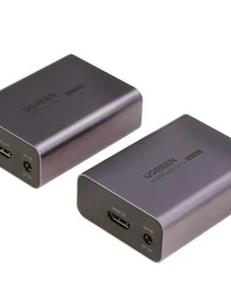 Удлинитель UGREEN CM455 (20519EU) HDMI Over Ethernet Extender 1080P 70м EU. Цвет: серый космос