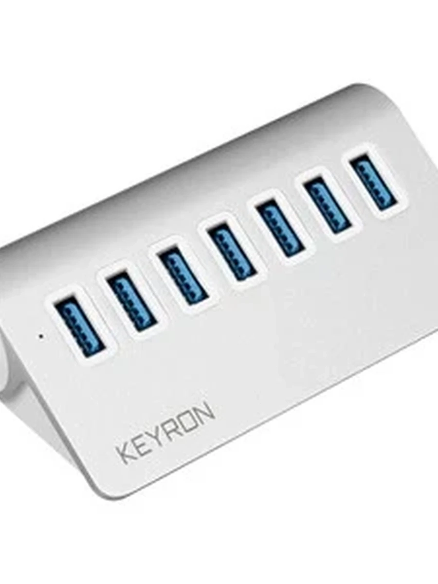 USB-разветвитель KEYRON (M3U7-05) [3.0, 7 Ports, Алюминий, Белый]
