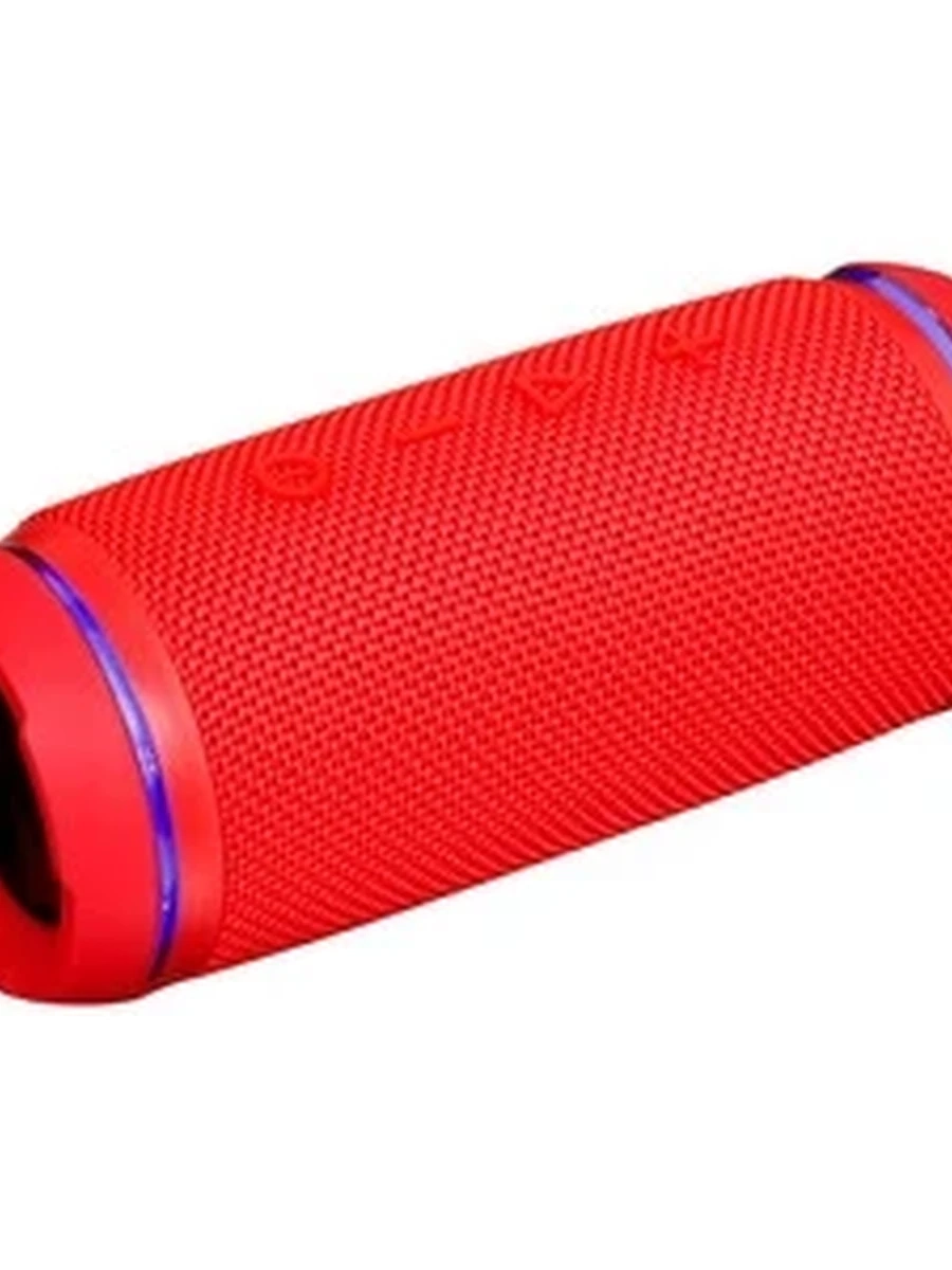 Колонка портативная Fiero Vortex S IPX6 FR500 [16Вт, Bluetooth 5.3, NFC, TWS, AUX, IPX6, 2EQ, LED, 11 часов, крепление вел, красная]
