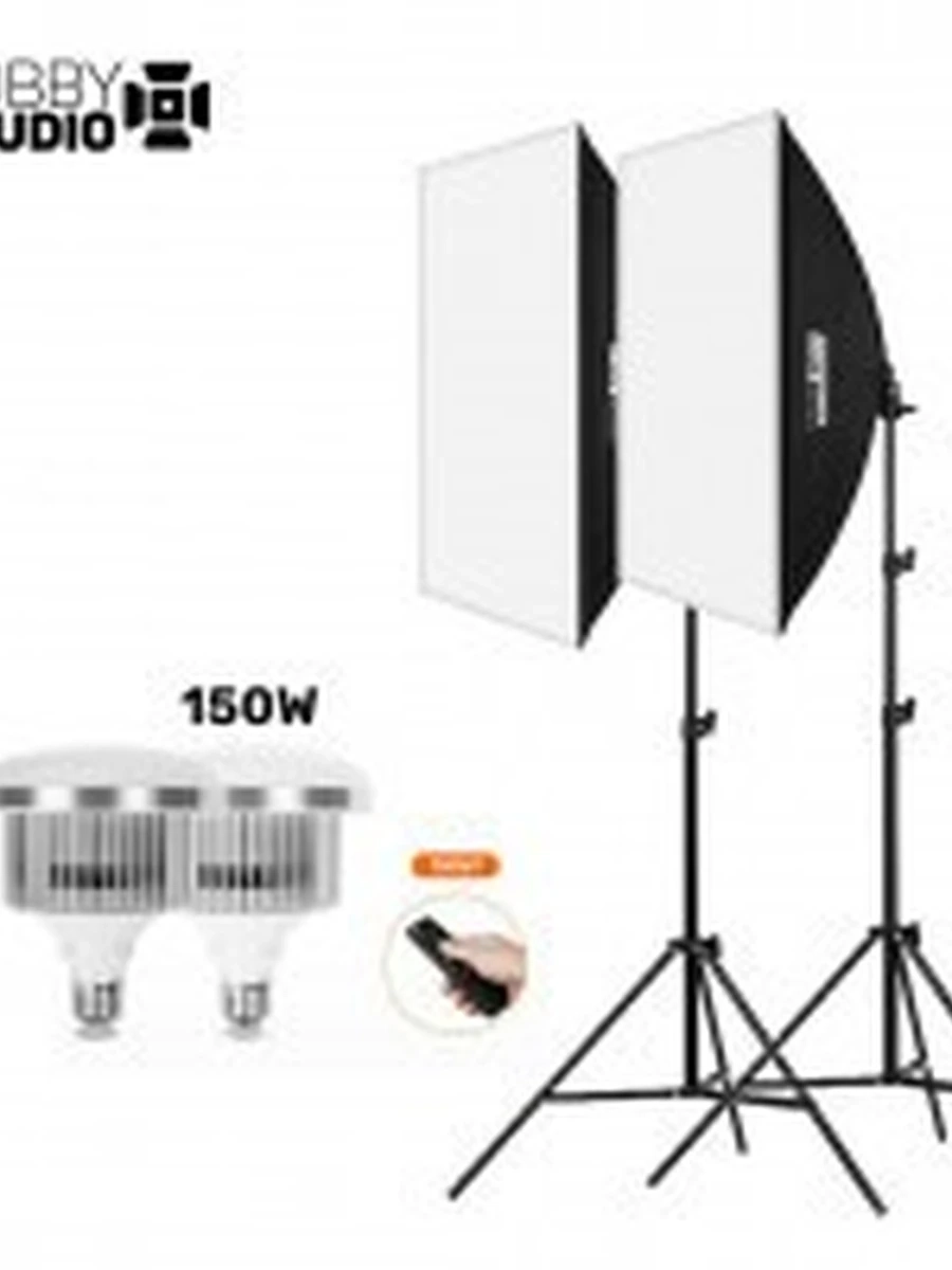 Софтбокс "BobbyStudio Light" 50x70 (2шт) + Умная Лампа 150w + Пульт