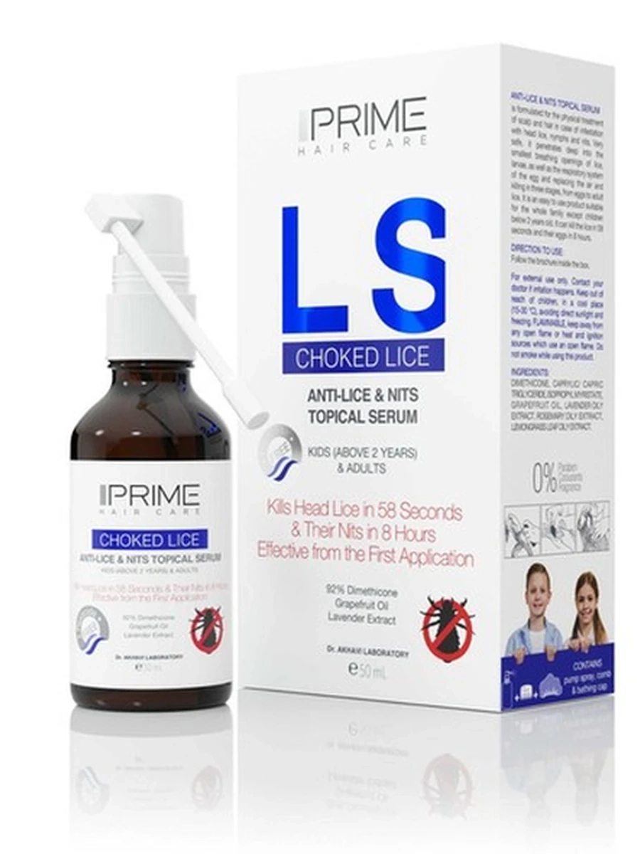 PRIME Топическая сыворотка против вшей и клещей LS ANTI-LICE & NITS TOPICAL SERUM LS 50мл